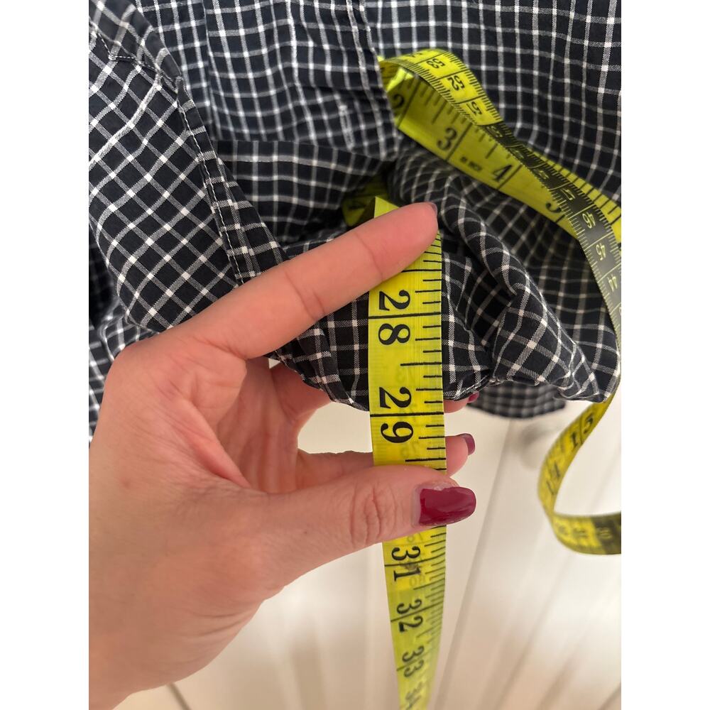 Ralph Lauren XL Custom Fit Black White Check Shirt - Picture 7 of 8